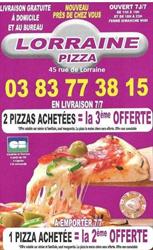 Lorraine Pizza a Lunéville, - Horaires d'ouverture