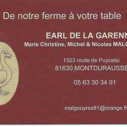Earl La Garenne, Montdurausse - Horaires d'ouverture