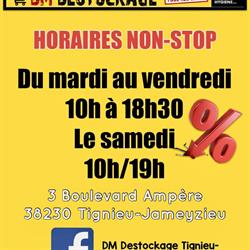 DM DESTOCKAGE tignieu jameyzieu, Tignieu-Jameyzieu - Horaires d'ouverture
