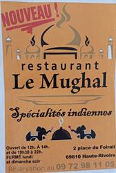 Restaurant Le Mughal, Haute-Rivoire - Horaires d'ouverture