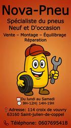 Nova-Pneu, Saint-Julien-de-Coppel - Horaires d'ouverture