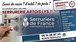 Serrurerie Artois Lys SARL, Béthune - Horaires d'ouverture