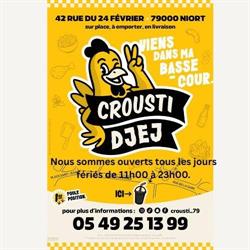 CROUSTI DJEJ, Niort - Horaires d'ouverture
