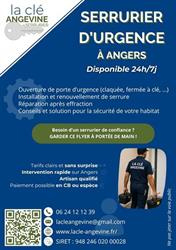 Serrurier la Clé Angevine, Angers - Horaires d'ouverture