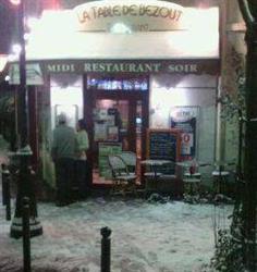 La Table de Bezout, Paris - Horaires d'ouverture