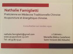 Nathalie Famiglietti - Médecine Traditionnelle Chinoise & acupuncture, Marseille - Horaires d'ouverture